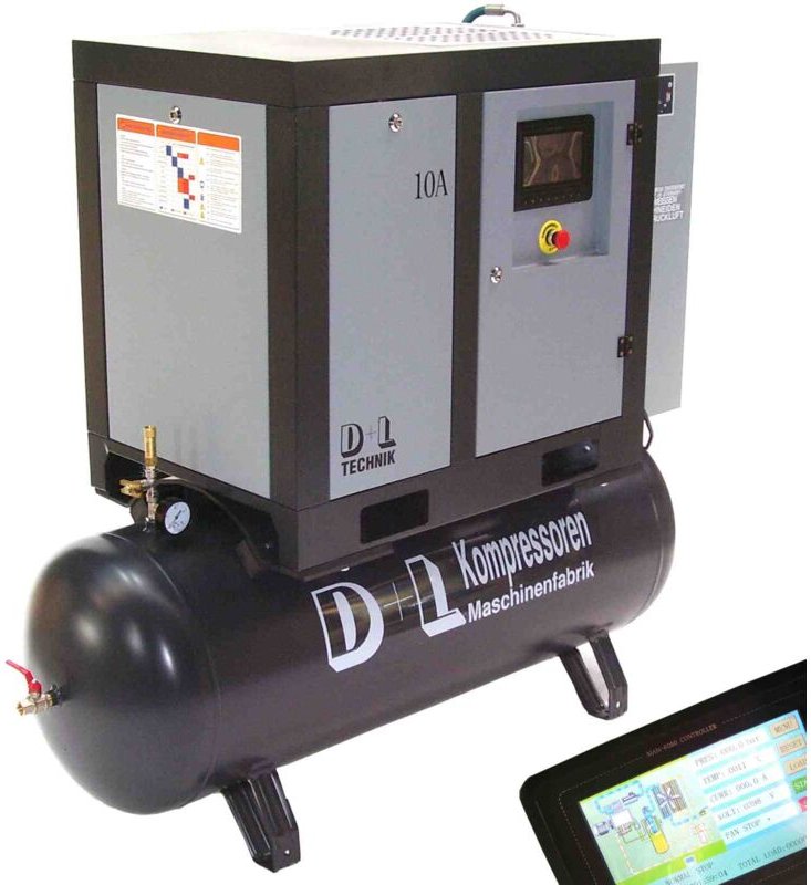 Schraubenkompressor Schraubenverdichter 950/10/270 7,5kW 950L 10bar mit Trockner