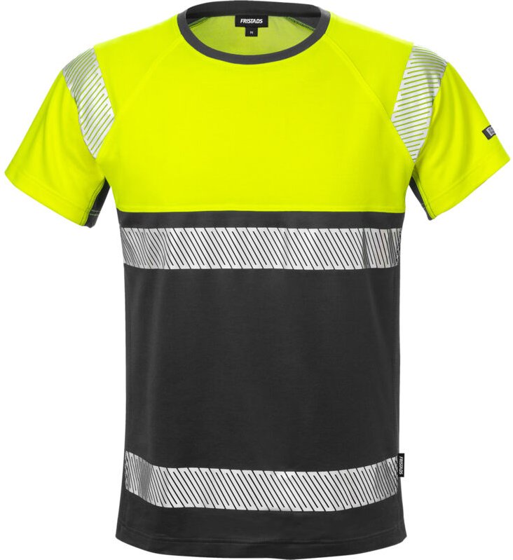 Fristads 129511-196-L High Vis T-Shirt, Kl. 1 7518 THV Dynamic Rippstrick am Kra