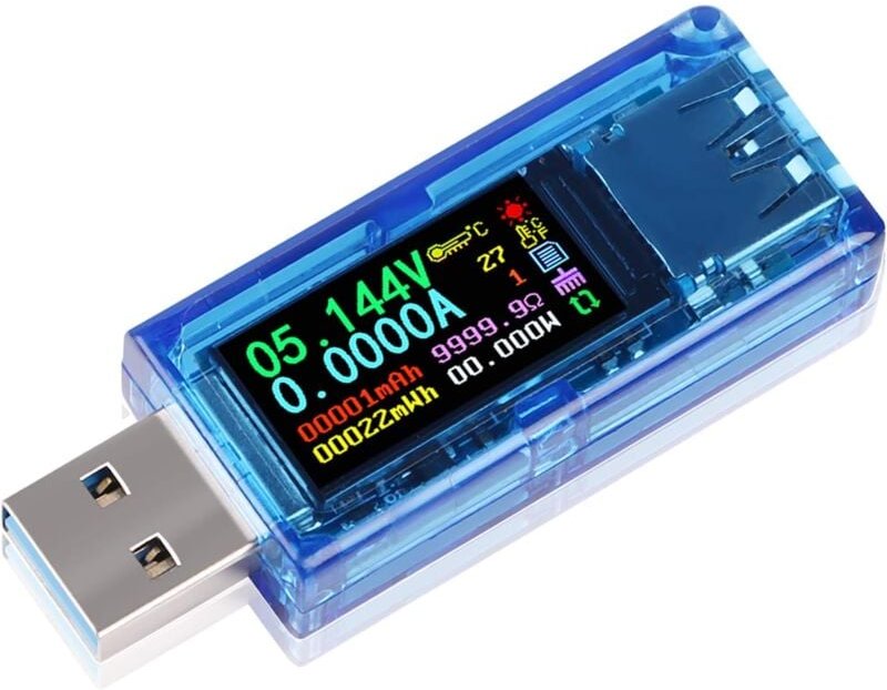 Fitags - usb 3.0 Tester Multimeter 3,7-30V 0-4A Digital usb Strom Spannungstester Messgerät Voltmeter Amperemeter Kapazi...