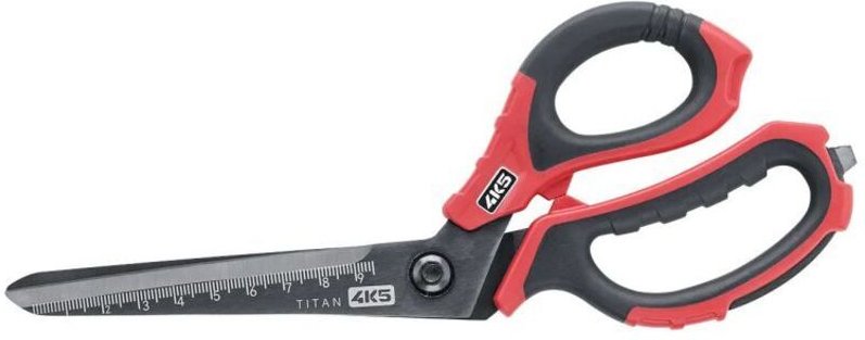 4K5 - Tools 600.501A Universalschere Linkshänder, Rechtshänder Schwarz/Rot