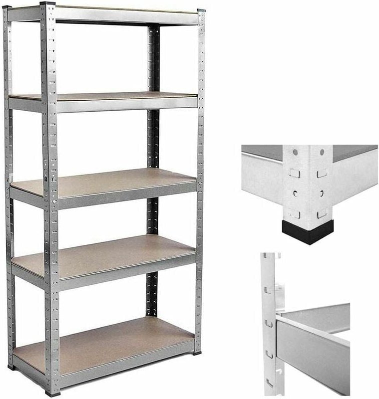 Bücherregal mit 5 Ebenen,hohes Bücherregal Standregal Bücherregal Lagerregal Metall DIY-Bücherregal,Wohnzimmerregal im I...