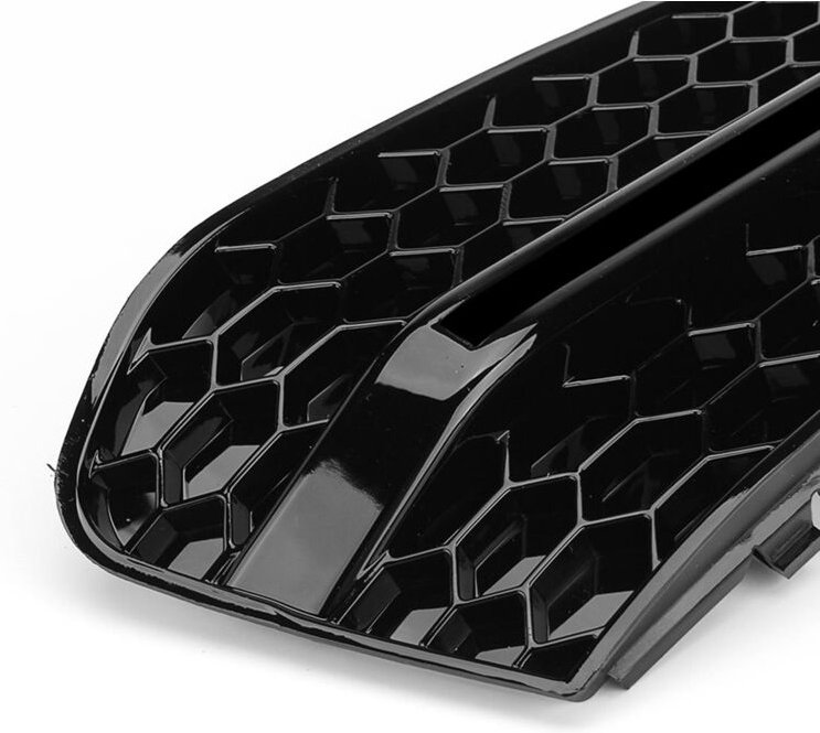 Tlily - Schwarze Auto-Nebelscheinwerfer-Netzgitterabdeckung für A4 B8 2009-2011, Nebelscheinwerfer-Wabengitterabdeckung
