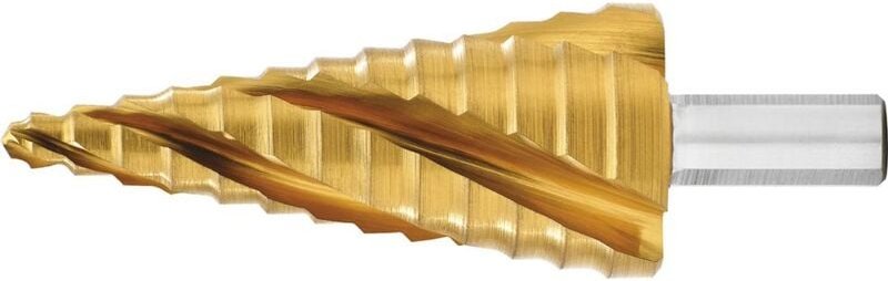 Thumbnail - Stufenbohrer hss TiN 4-fach Spiralnute 6-30mm exact