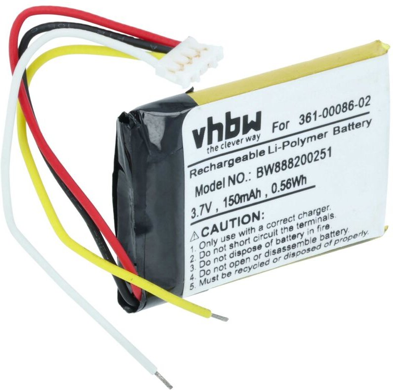 Vhbw - 1x Akku Ersatz für Garmin 361-00086-02, 6ES142148 für gps Fahrradcomputer Radcomputer (150 mAh, 3,7 v, Li-Polymer...