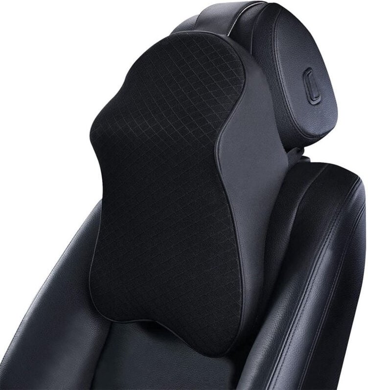 Auto Nackenkissen, Weichheit Auto Kopfstütze Kissen zum Fahren mit verstellbarem Riemen, 100% Memory Foam und atmungsakt...