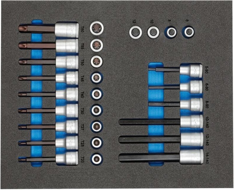 Ts CT2-ITX19 Satz Schraubendrehereinsätze 1/2' in 2/4 Check-Tool-Modul