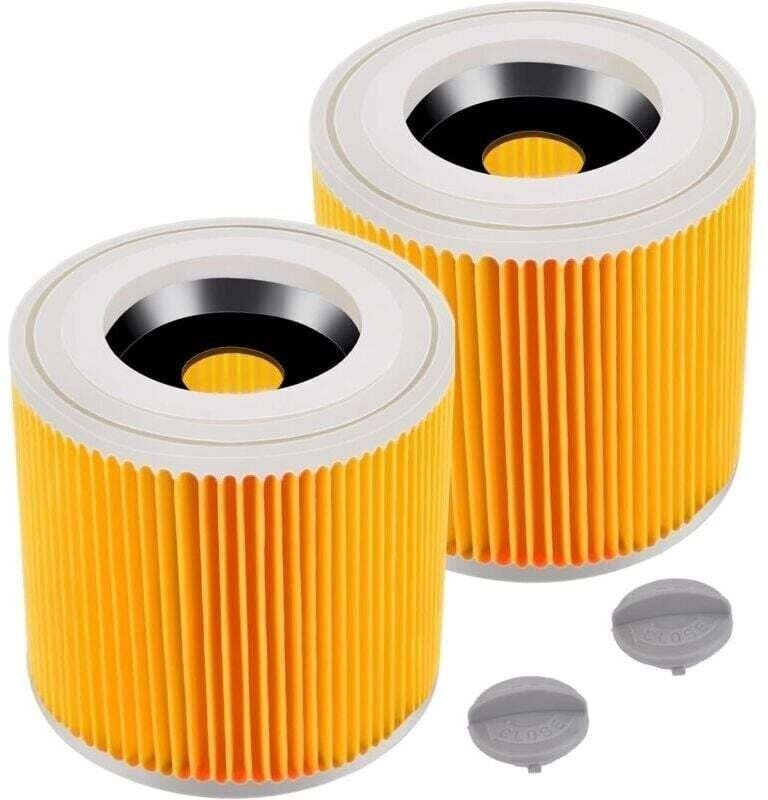 2er-Pack Patronenfilter für Kärcher WD3 Premium, WD2, WD3, WD3P, MV2, MV3 – Ersatz-Staubsaugerfilter für Kärcher 6.414-5...