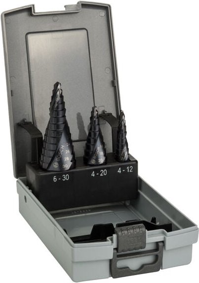 3tlg. Stufenbohrer HSS-AlTiN-Set 4-12 4-20 6-30 mm - Bosch