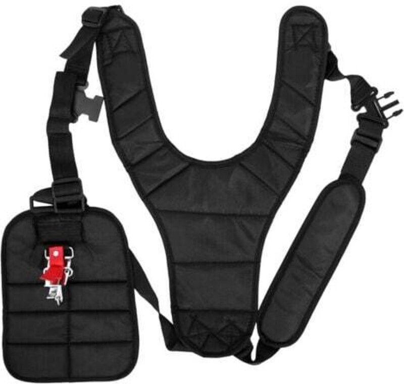 Praktischer, doppelreihiger Tragegurt für Garten-Freischneider.