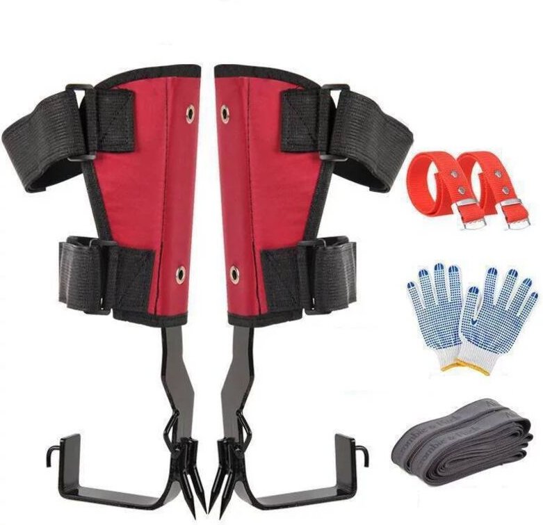 Paar Fußschlaufen zum Baumklettern, Set Baumkletterringe, Baumkletterwerkzeug, Baumkrallen (ohne Sicherheitsgurt)