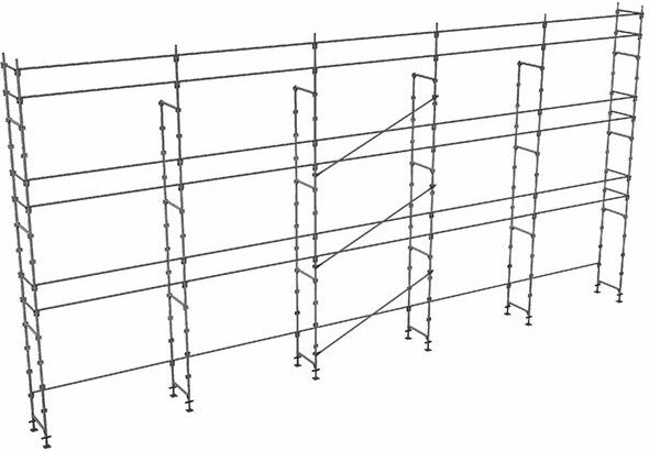 Gerüst 128m² - Stellrahmen + Leisten - DUO128-S