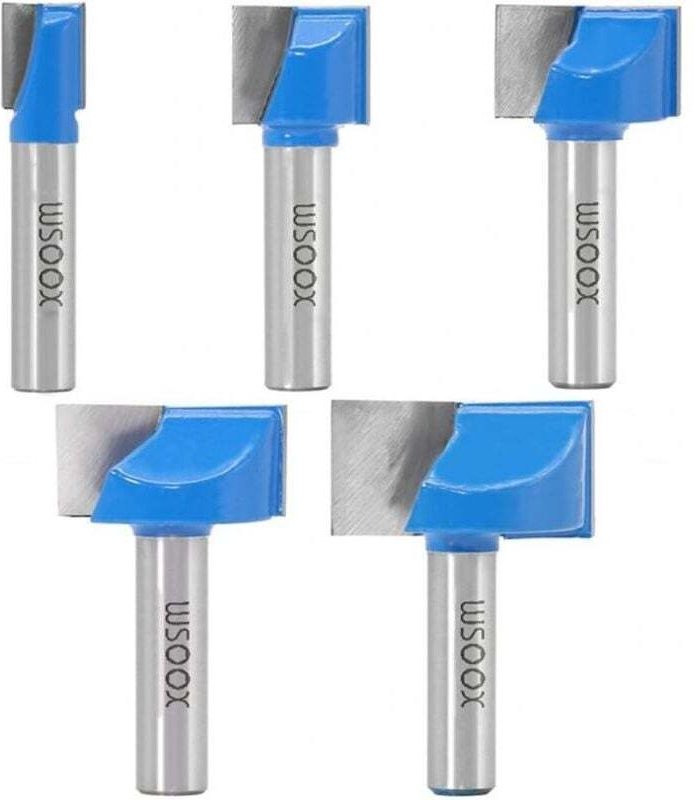 Lot de 5 Mèches de Nettoyage 8 mm Fraise à Bois 10 15 20 25 30 mm Bleu