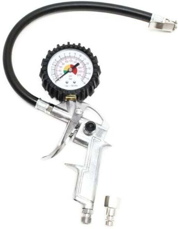 Reifenfüllpistole mit Manometer (0-16 bar) für Auto- und Motorradreifen