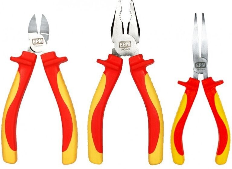 Thumbnail - Isoliertes Zangenset, 3-teilig, 160 mm, CRV – E-400-0041