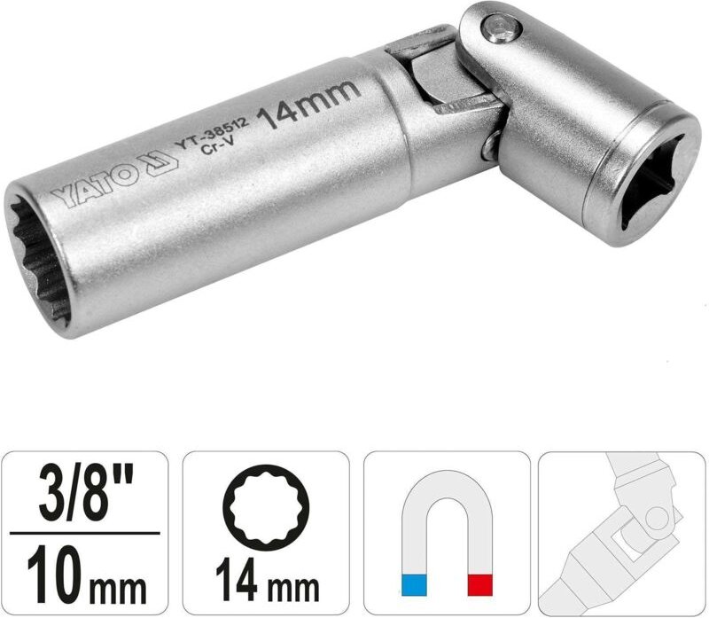 Yato - universalkerzensteckschraube 3/8' 14MM 12PT YT-38512