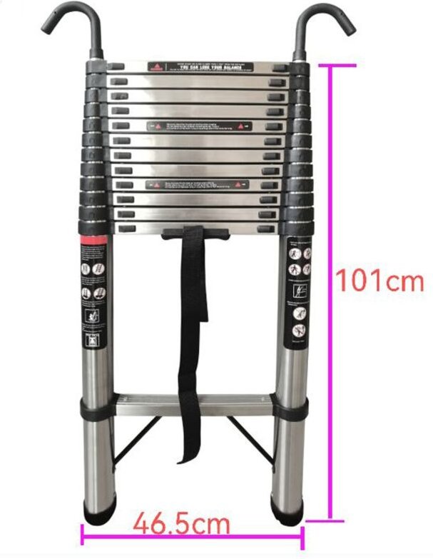 Teleskopleiter Anlegeleiter Leiter Klappleiter Stehleiter Mehrzweckleite 16.5FT / 5m