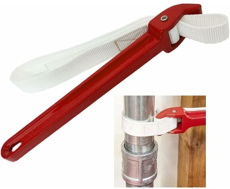 Verstellbarer Riemenschlüssel, Universal-Ölfilter, verdickter, rutschfester Griff, strapazierfähiger Riemen, einfach zu ...