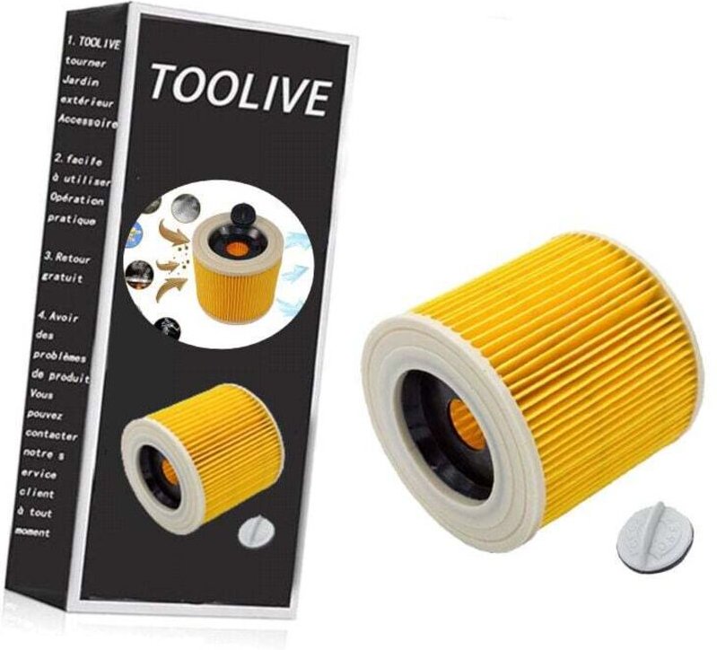 2er-Pack Ersatzfilter für Kärcher Staubsauger WD3 Premium, WD2, WD3, WD 3 MV3 und WD 3P, Teilenummern 6.414-552.0, 6.414...