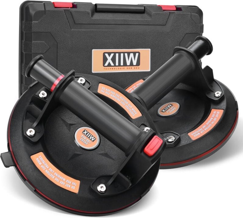 2er 8' Saugheber Vakuumheber Glassauger 260KG Vakuumheber Saugnapf Hebefenster für Sicheren Transport von Fliesen, Lamin...