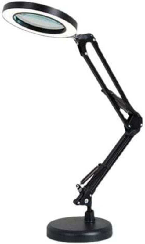 5-fach LED-Vergrößerungslampe, Tischvergrößerungslampe mit verstellbarem Schwenkarm, Glaslinse, für Wartungsarbeiten, Ba...