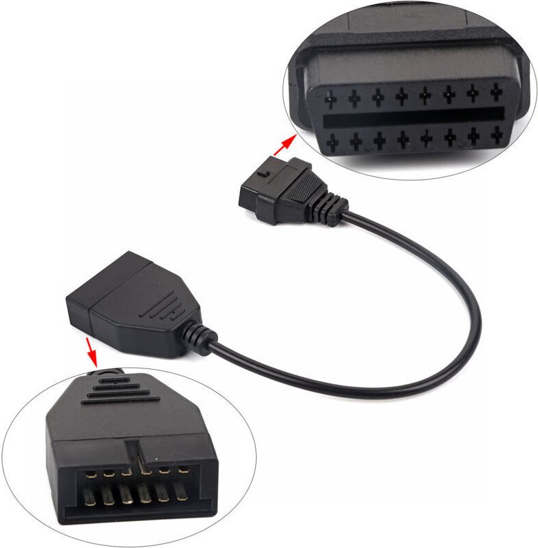 Vtizikl Pour GM OBD1 12 broches à OBD2 16 broches cble adaptateur de connecteur d'outil de Diagnostic