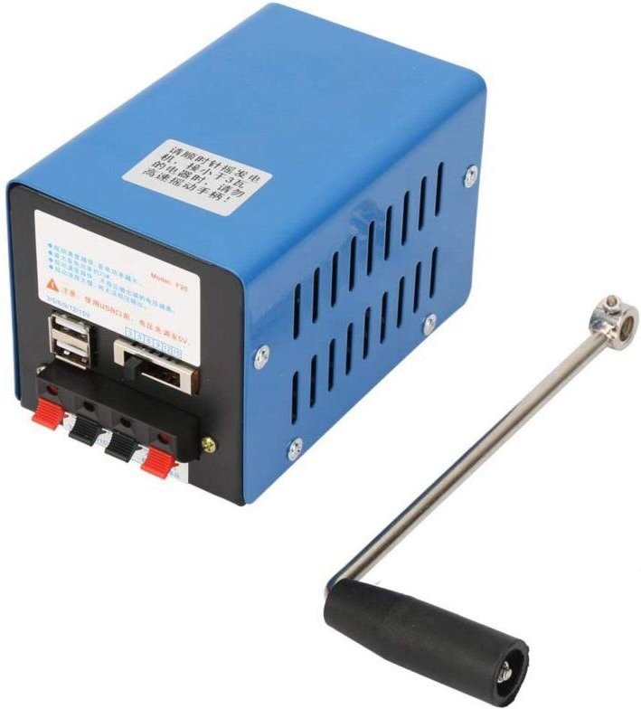 Vtizikl Haute puissance 20W Portable Générateur à manivelle USB Générateur de charge Générateur de secours Dynamotor Man...