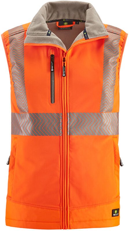 4PROTECT® Warnschutz-Softshellweste PARAMUS Leuchtorange Reflex 3420-3XL
