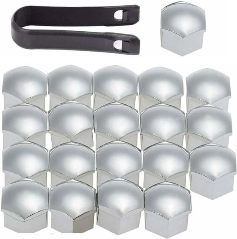 20 Stück Mutternabdeckungen 17 mm Mutternabdeckung - Schraubenkappe mit Demontagewerkzeug Radbolzenkappe für Autos, Mutt...