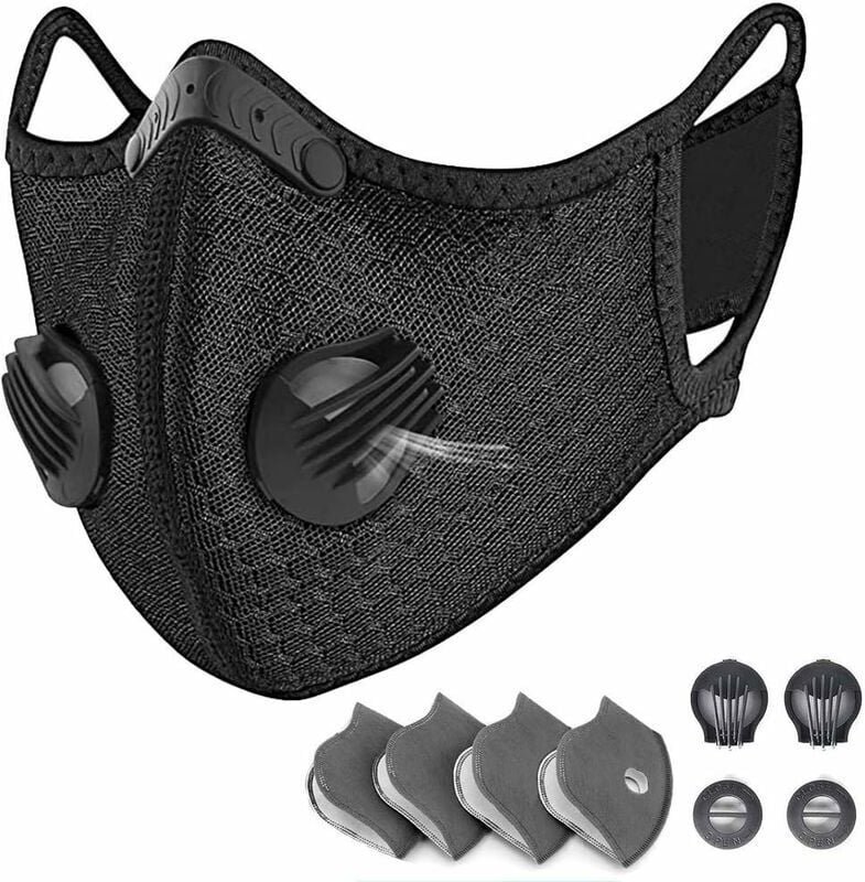 FOREHILL Outdoor-Sportmaske für Kinder und Erwachsene, Reitmaske, schwarze Maske, englische Tasche