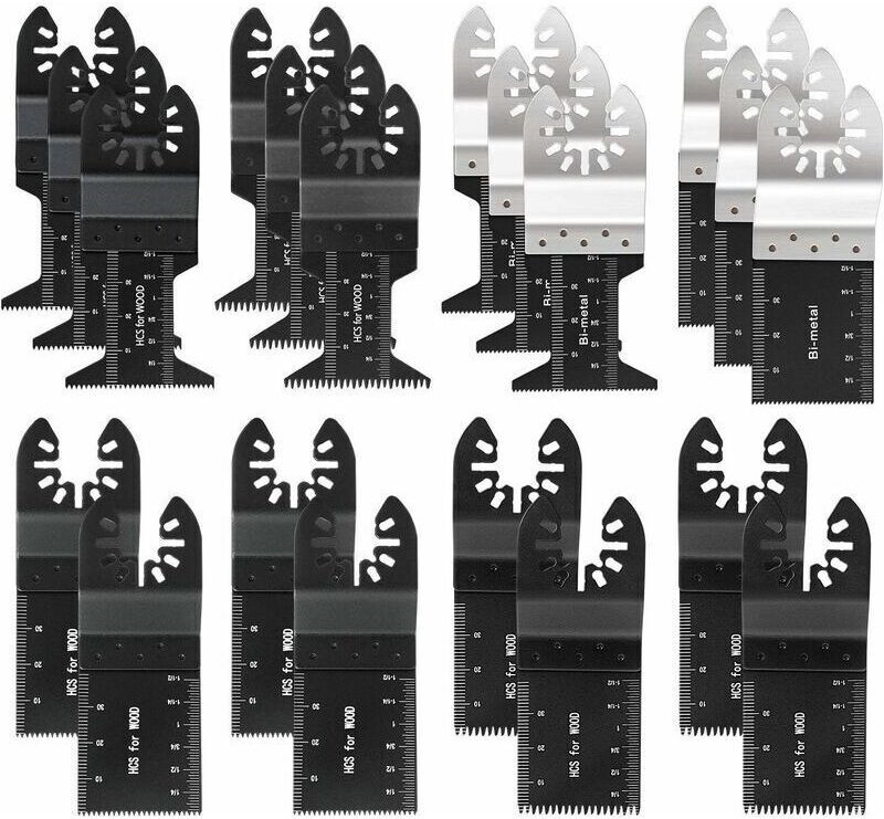 Packung mit 20 universellen Profi-Oszillationssägeblättern für Schnellwechsel-Multifunktionssägen von Fein Multimaster, ...