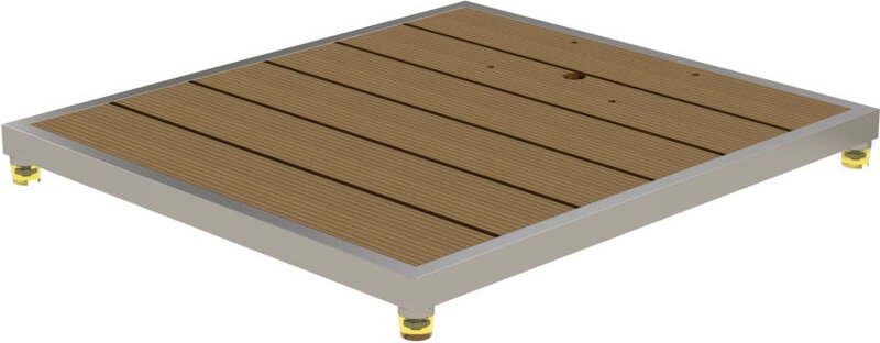 Eichenwald Modell 70 WPC Plattform für Solarduschen in Hellbraun