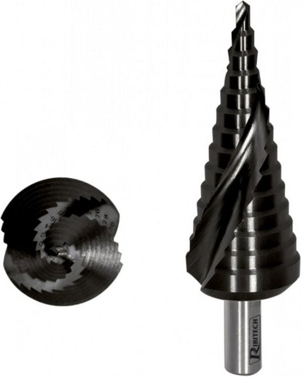 Spiralbohrer mit stufenprofil, stahl m35 hss kobalt, 4 bis 30 mm - Ribimex - PRFEX10434C/B