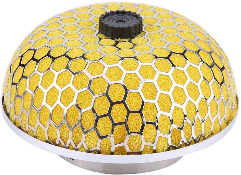 Dioche Luftfilter, 7,6 cm Pilz-Luftfilter, Auto-Luftansaugfilter, Schaumstofffilter, Universal-Hochleistungs-Gaze (Gelb)...