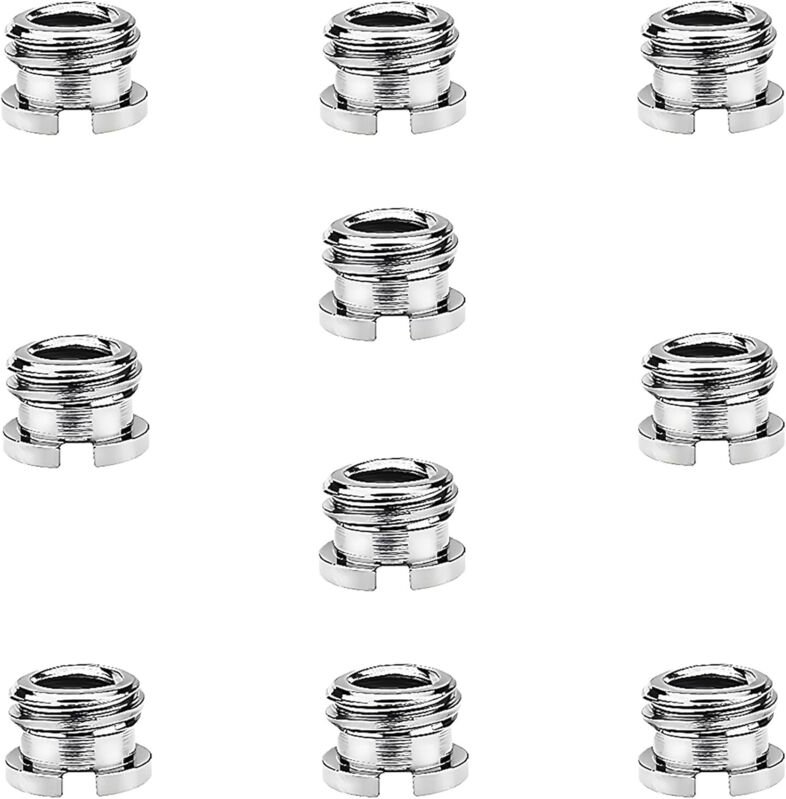 Metall-Schraubadapter, 1/4" auf 3/8" Gewindeschrauben, Konvertierungsschraubenadapter, für Kamerastative, Einbeinstative...