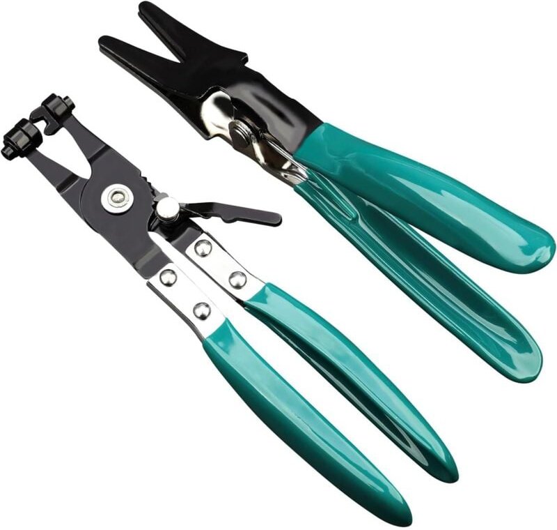 2-teilige Schlauchschellenzange, Federzahnraddesign, Schlauchschellenzange, für Schlauchreparaturen, geeignet für Auto u...