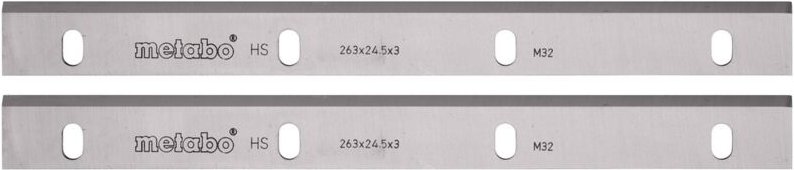 Metabo - 2 hss Hobelmesser-18%W 310x20x3mm / 2-Einstellnuten, hc 333 (0911053179)