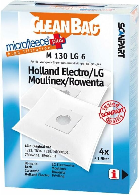 Ersatzbeutel für Staubsauger Scanpart M 130 LG 6 LG 4UD