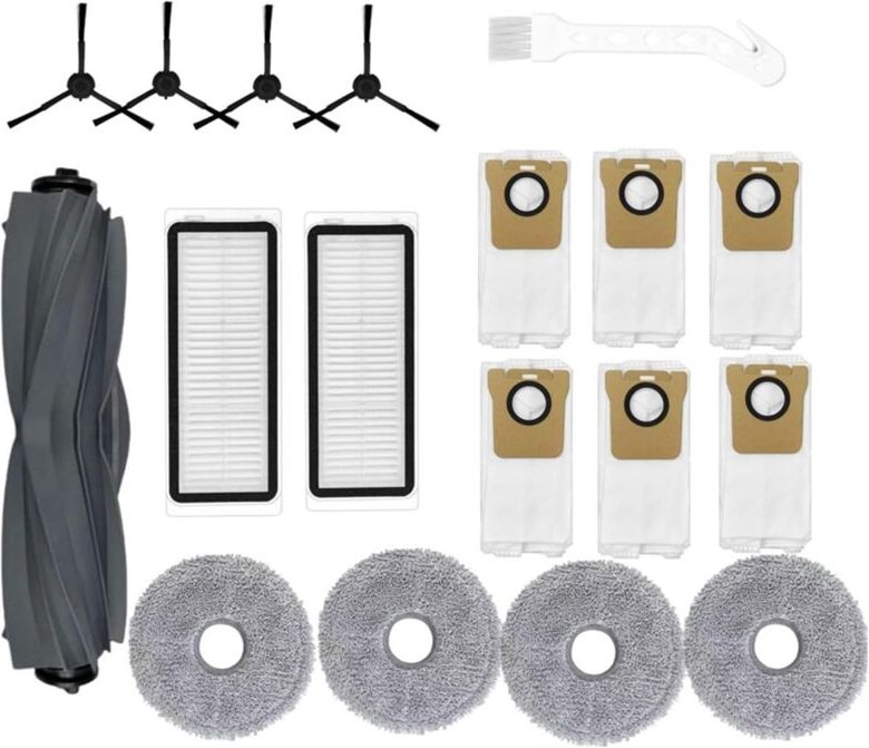 Zubehör-Set für Staubsauger L20 Ultra/L30 Ultra, Hauptseitenbürste, Hepa-Filter, Wischtuch, Staubbeutel, Teile