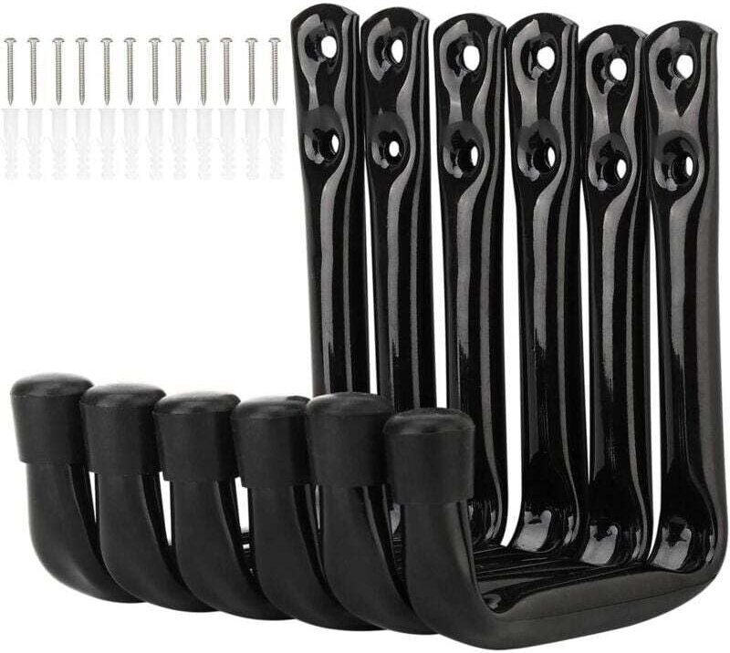 6er-Pack robuste J-förmige Wandhaken für die Garagenaufbewahrung (11,5 cm x 10 cm) - Ymyny