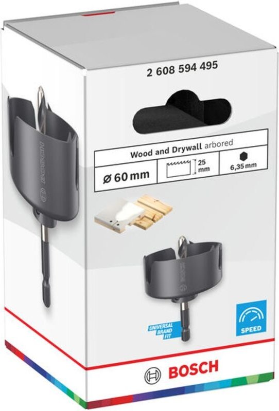 Bosch Lochsäge mit Aufsteckhalter Wood and Drywall, 60 x 25 mm