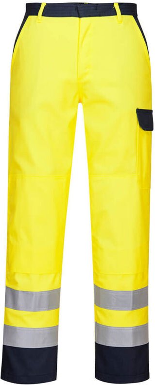 Arbeitshose Hi-Vis Bizflame Gelb L - FR(46-48) - UK(36-38)
