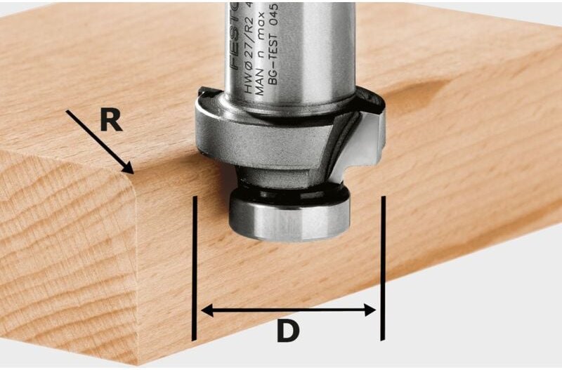Hw R6-OFK 500 Abrundfräser 27 x 6 mm ( 490096 ) für ofk 500 zum Abrunden von Massivholz und Umleimern - Festool