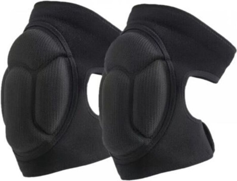 1 doppelte Arbeitsknieschoner, schwarze Gartenknieschoner, rutschfeste und stoßfeste Knieschoner, vielseitige Gartenknie...