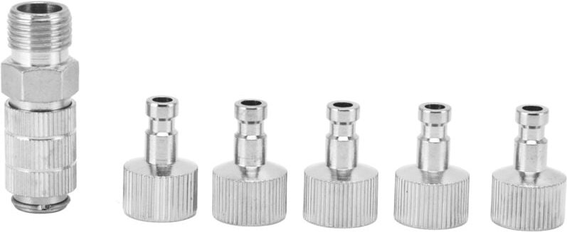 6-teiliges 1/8-Zoll-Airbrush-Adapterset, Schnellanschluss-Schlauchverschraubungen, Farbspritzpistolenzubehör für Malerpr...