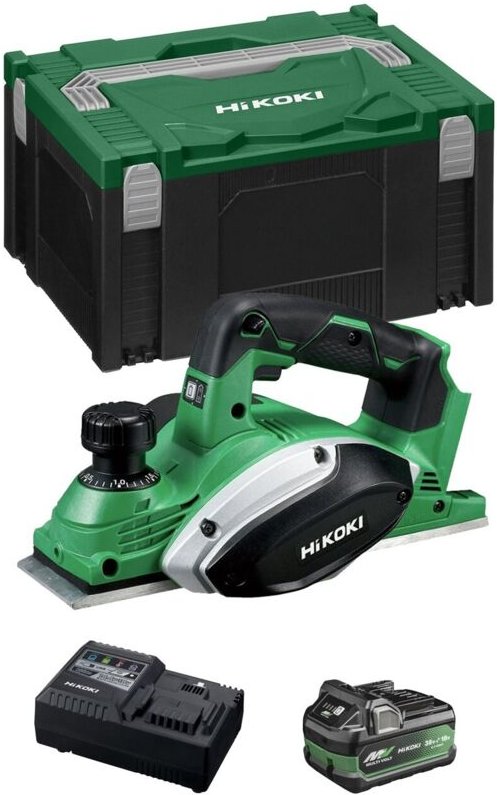 Hobel HIKOKI P18DSLA1X (1 x 2,5Ah/5,0Ah + UC18YSL3 + Koffer HSC III)