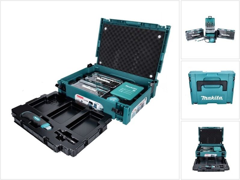 Bohrer- und Bitset 116 tlg Set ( B-49884 ) Taschenlampe / Ratschenschraubendreher / Schnellwechsel Bithalter / Maßband /...