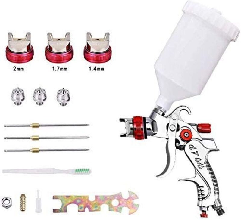 Farbspritzpistole, Schwerkraft-Druckluftspritzpistole, HVLP, Auto- und Möbelpistole, kleine Spritzpistole
