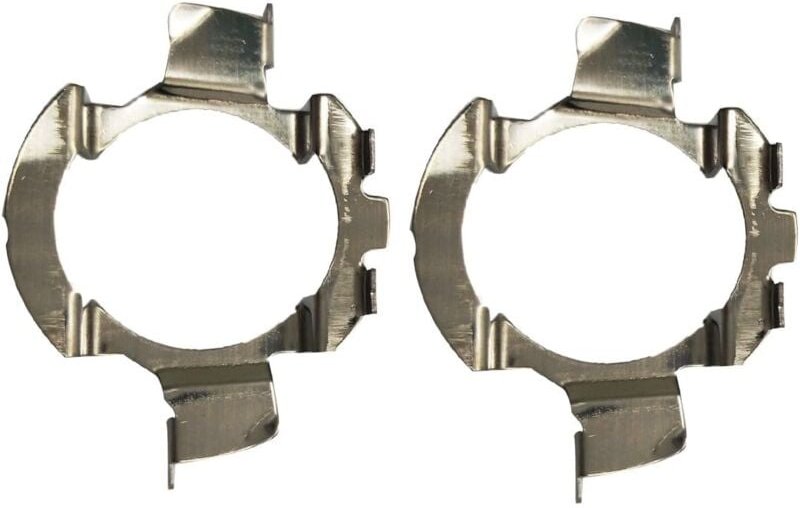 Ersandy - 2 stücke Metall led H7 Lampen Adapter Lampe Basis Halter Halterung Clip für Quasquai/Polo 6r/Polo 9r/Jetta Spo...