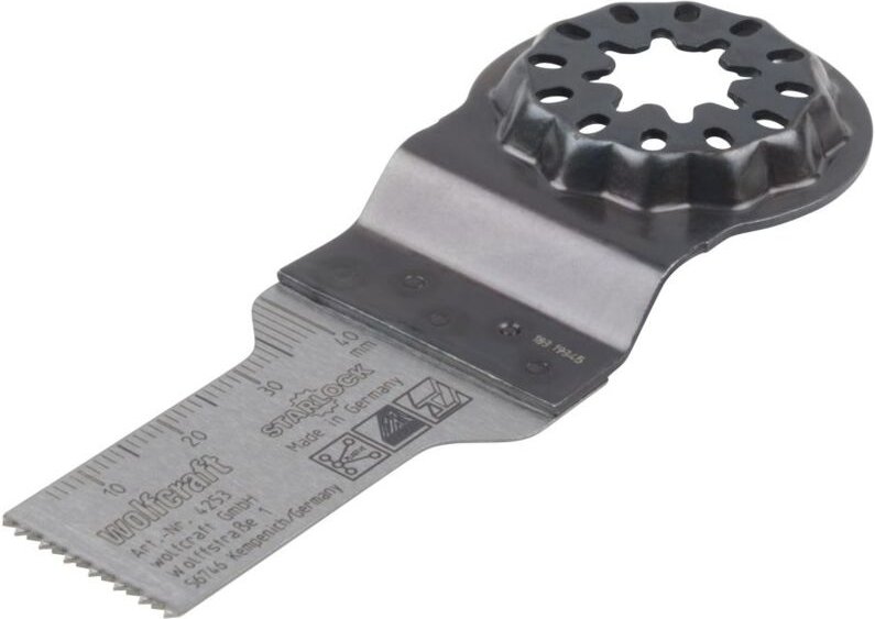 Wolfcraft Tauchsägeblatt ˮExpertˮ BiM, STARLOCK-Aufnahme, Kunststoff, Gipskarton, Holz mit Nägeln, 20mm - 4253000