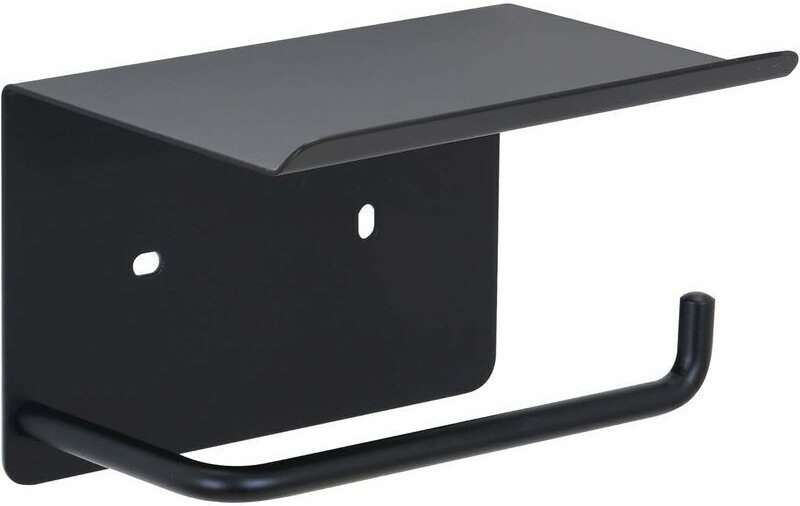 Toilettenpapierhalter mit Klebeablage, bohrfreier Rollenpapierhalter, Edelstahl SUS 304, selbstklebender, wandmontierter...